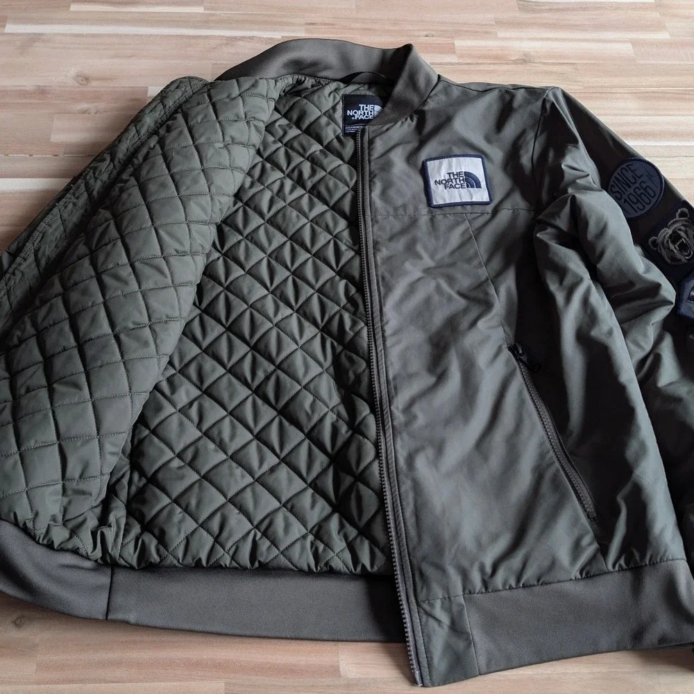 The North‎ Face Men's Vintage Rare Jester Bomber Jacket Olive Green Patch Small